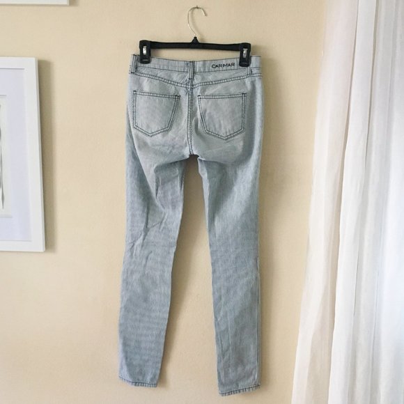 *Buy One Get One Free* Carmar Pinstripe Ripped Jeans - Picture 2 of 6